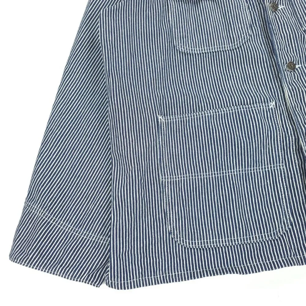 L.C. KING Hickory Stripe Chore Coat Shirt Jacket Railroad Stripe 90s Y2k Indie